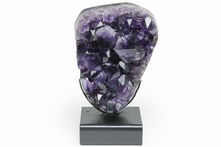 Dark Purple Amethyst Cluster With Stand - Large Points #221233